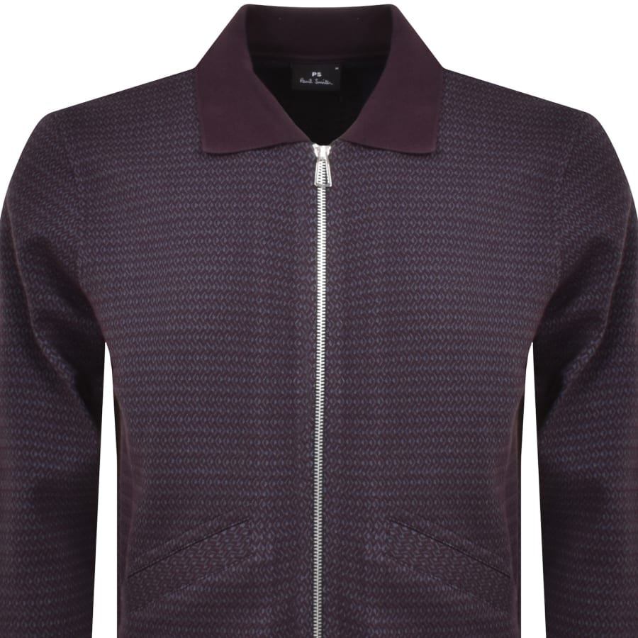 Paul Smith Full Zip Cardigan Purple